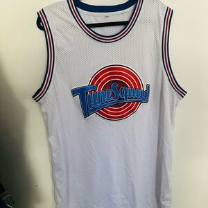 White Tune Squad Basketball Jersey